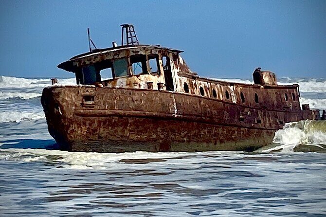 Full Day Tour Shipwreck Sandwich Harbour Adventure - Sandwich Harbour in the Namib Naukluft Park: dunes meeting the ocean